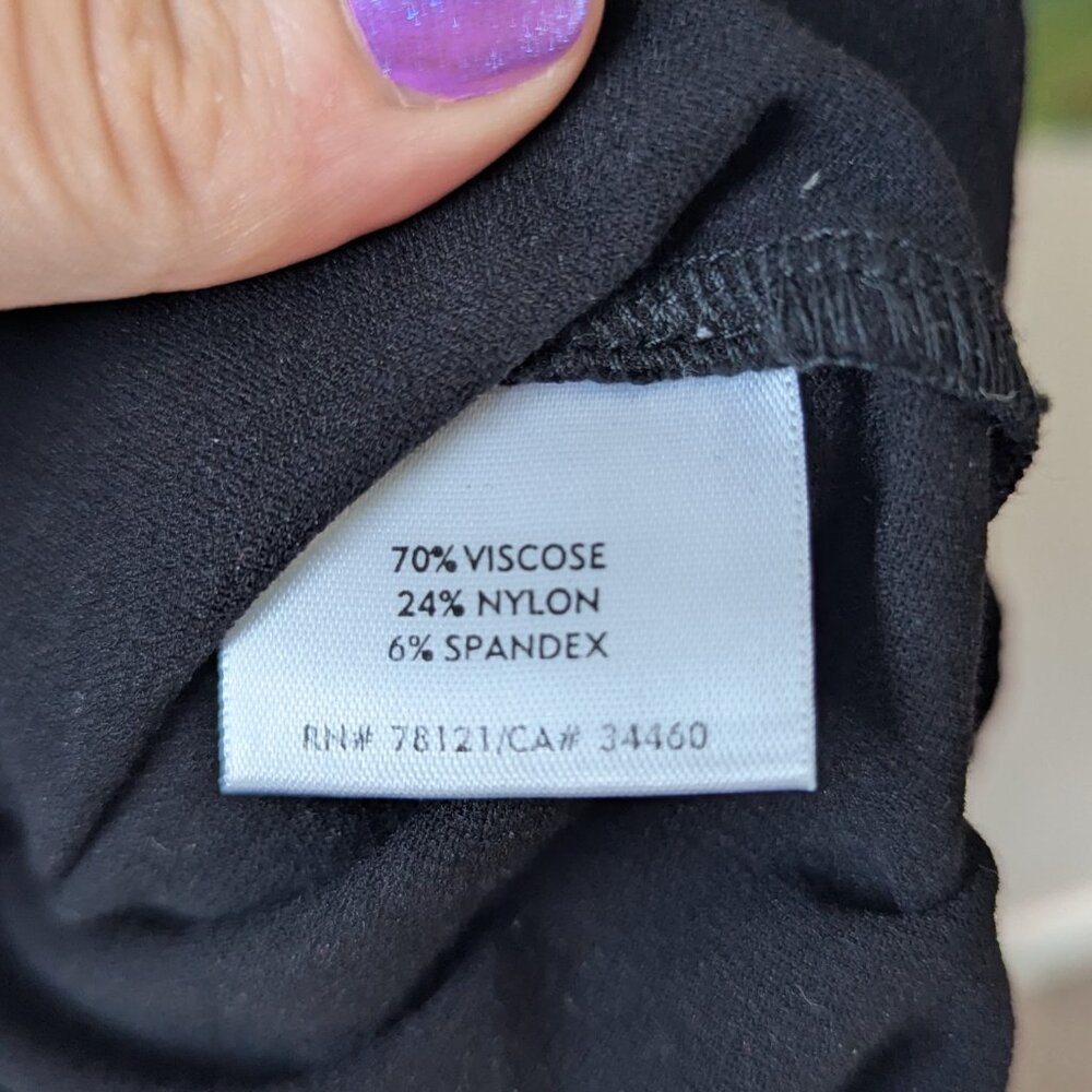 Eileen Fisher Black Wide Leg Pants Size Large Petite - Picture 4 of 6
